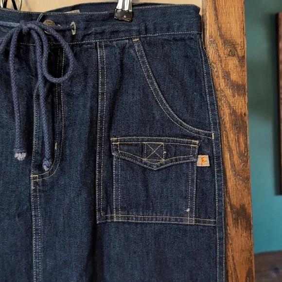 Frantic Vintage Cargo Denim Maxi Skirt - Picture 3 of 8